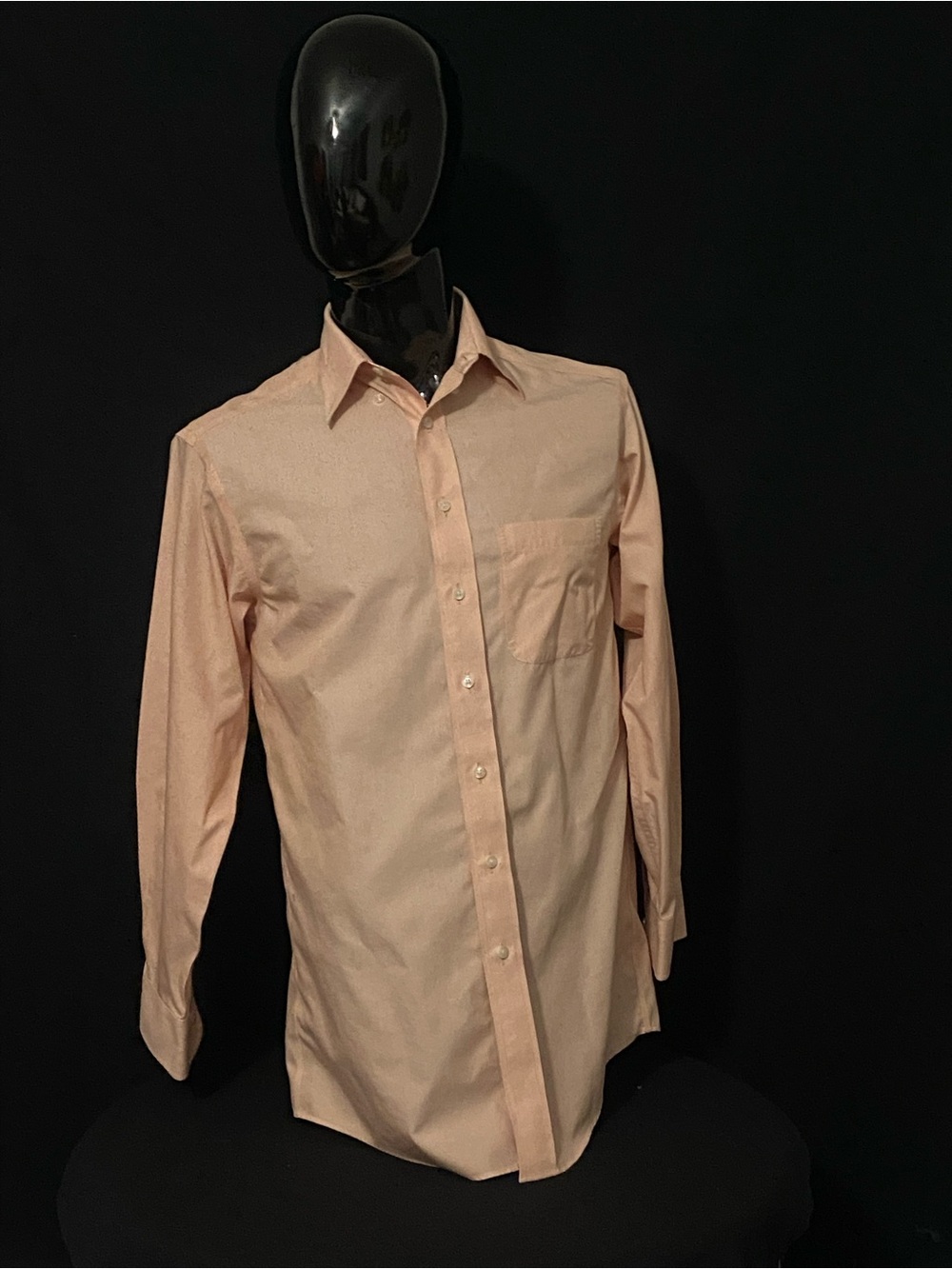 Roundtree & Yorke Men's Long-Sleeve Dress Shirt - Light Peach